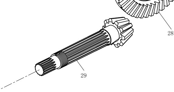 Приводний Вал конічної шестерні 1204.38.103-2 YTO ЮТО X1204 NLX1304