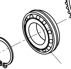 Підшипник 6209NR YTO ЮТО