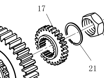 Шестерня заднього ходу 1.32.118/5145165P YTO ЮТО