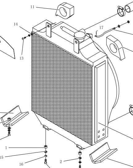 Радіатор охолодження основний LY1054.19.010J YTO ЮТО