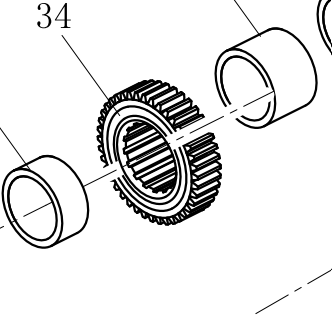 Ведена шестерня ВВП (ВОМ) 1204.38.109SZ YTO ЮТО