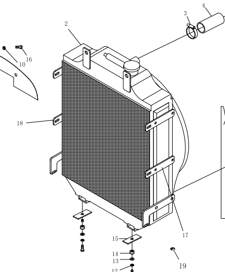 Радіатор охолодження основний SZ6108T.540100 YTO ЮТО