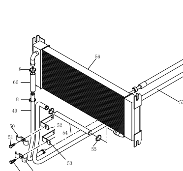 Масляний радіатор 1204.58.059-1 YTO ЮТО