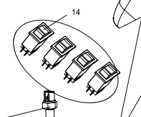 Лівий чотириклавішний перемикач SZ1204-1-48E-012 YTO ЮТО
