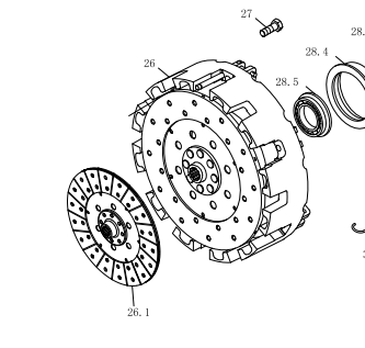 Зчеплення в зборі SZ1304-21A-020 13' LUK YTO ЮТО
