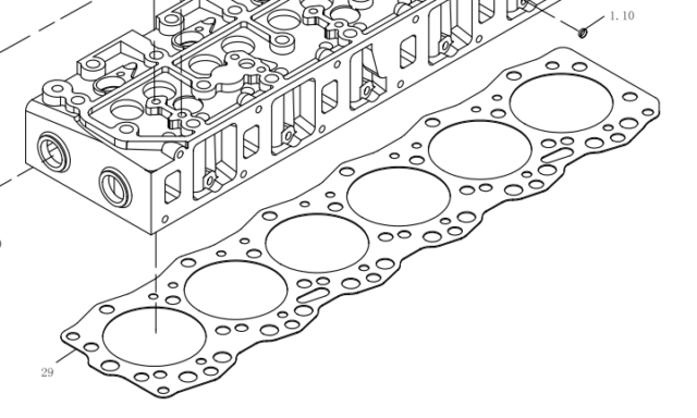 Прокладка ГБЦ LR6110.010011A YTO ЮТО