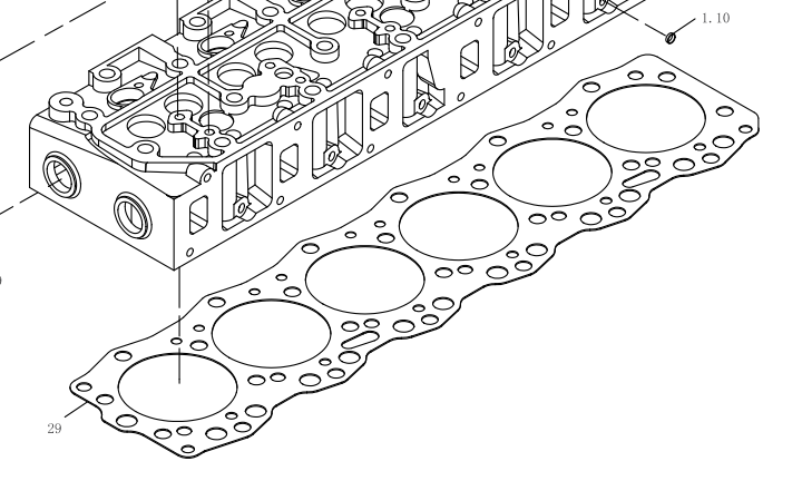 Прокладка ГБЦ LR6110.010011A YTO ЮТО