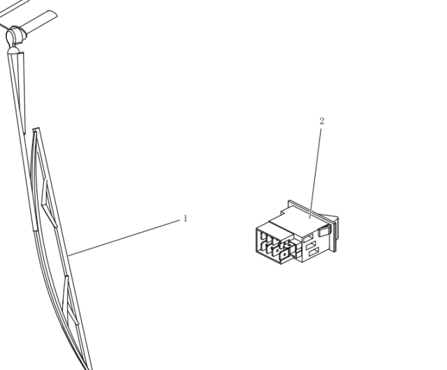 Вимикач заднього склоочисника JK932-001-2.28(SX) YTO ЮТО