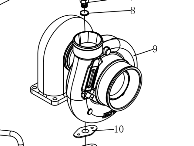 Турбіна в зборі YTO ЮТО 6A3LR-T73.730100